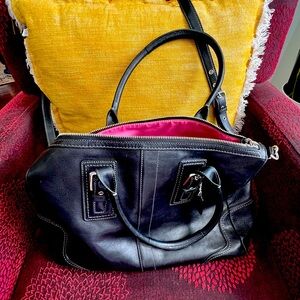 Coach leather black tote